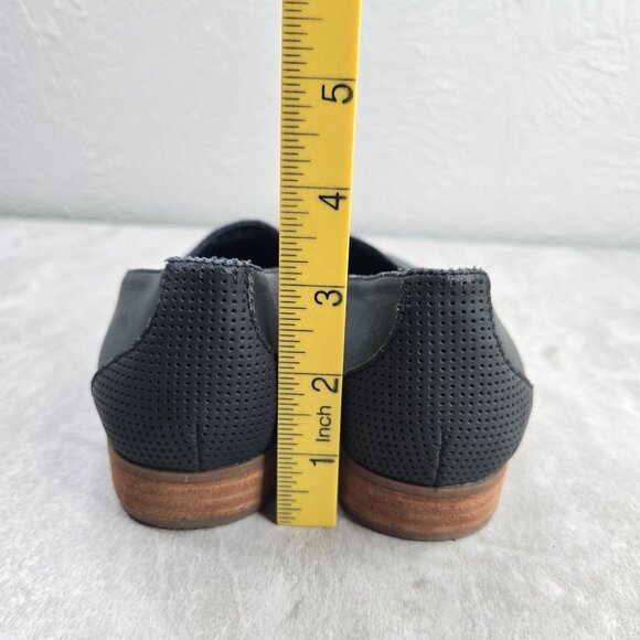 Dr. Scholl's Loafers Sz 6 Black Minimalist Slip On Preppy Low Wedge Comfort Shoe - Picture 4 of 11